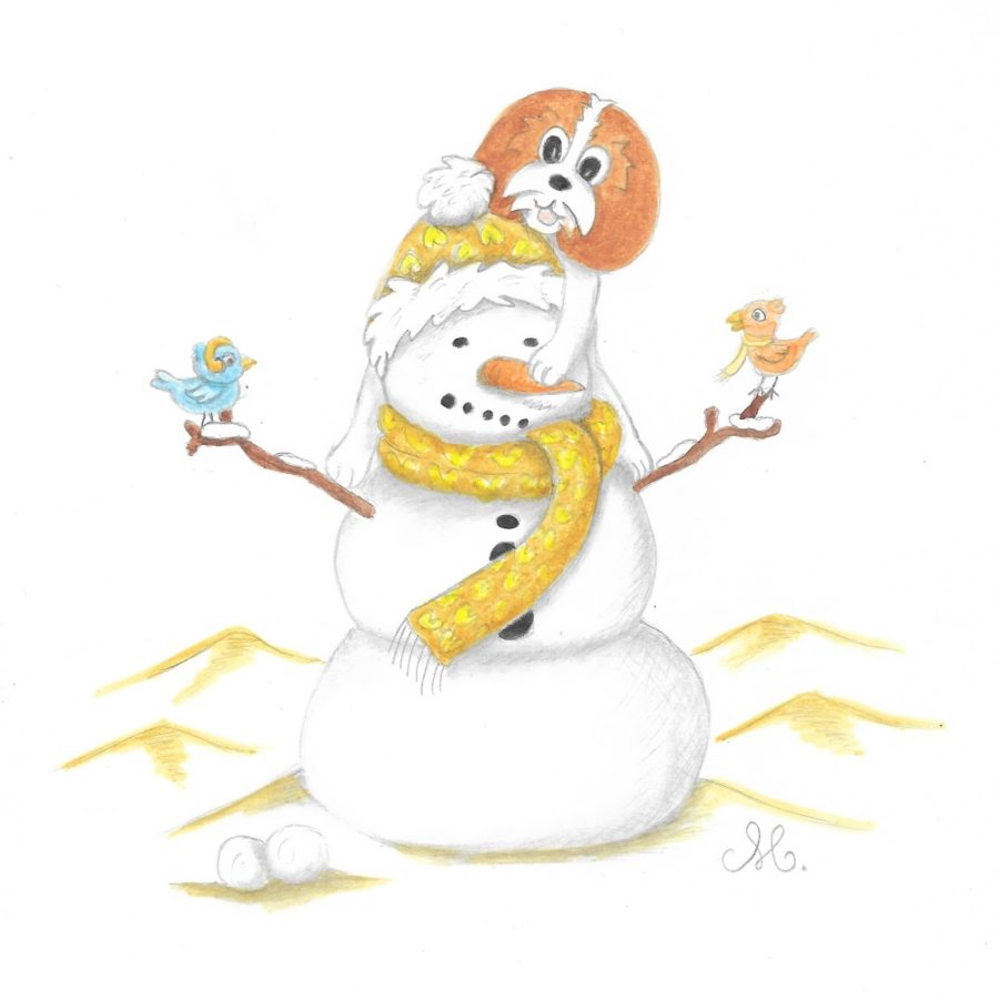 dessin bonhomme de neige